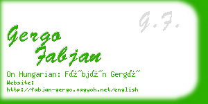 gergo fabjan business card
